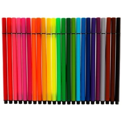 Фломастеры Tik tok girl, 24 цвета, трёхгранные