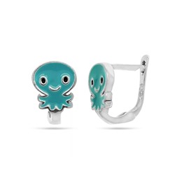 Серьги из серебра эмаль, Тсд27г