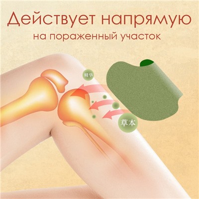 Пластыри обезболивающие для коленного сустава с экстрактом полыни, набор 10 шт.