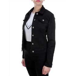 Y-1000 BLACK Куртка джинсовая женская MISS JUSTING (98% хлопок 2% эластан) размер L- 44 российский