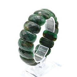 Браслет граненый 25*13мм из авантюрина зеленого