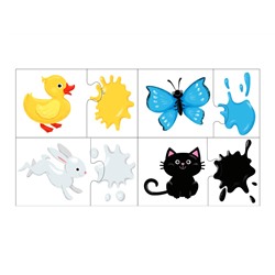 Развивающие деревянные парные пазлы для малышей «Изучаем цвета» (20 элементов)