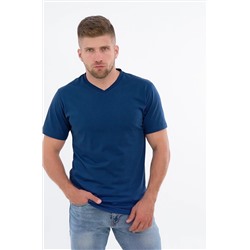 Мужская хлопковая футболка с V-вырезом Happyfox