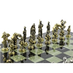 Шахматы подарочные с металлическими фигурами "Дон Кихот", 350*350мм