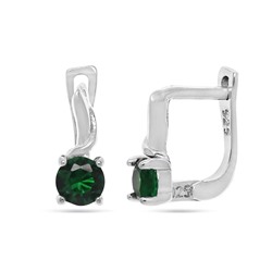 Серьги из серебра куб.циркон., Тсд55з