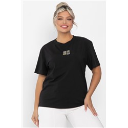 Футболка Аника (черная/коты) Б13494-20М