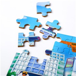 Пазлы по цифрам "Пожарные" 60 шт., 8×12,5×4 см