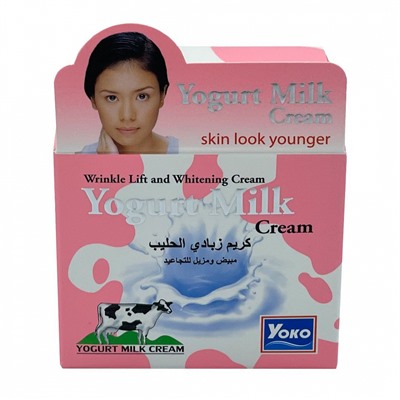 YOGURT MILK Cream, Skin look younger, Yoko (Крем для лица С ПРОТЕИНАМИ ЙОГУРТА И МОЛОКА, Йоко), 50 г. - СРОК ГОДНОСТИ ДО 30 АПРЕЛЯ 2025 ГОДА