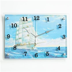 Часы настенные, серия: Море, "Корабль", 25х35  см, микс
