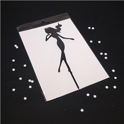 Топпер силуэт "Девушка стоит" 7*14 см
