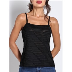 Топ черный с рюшами