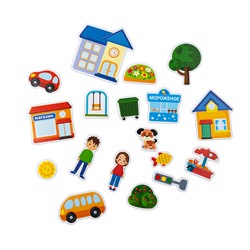 Пластик на липучках «Городок» (в конверте A4)