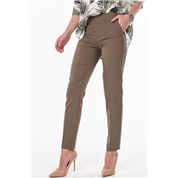 Брюки зауженные к низу со стрелками темно-бежевые