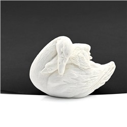Фигурка из мраморной крошки "Лебедь с птенцом" 53*30*36мм