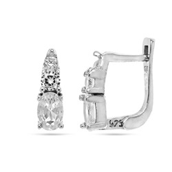 Серьги из серебра куб.циркон., Тцс71