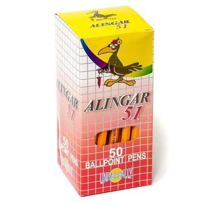 Ручка шар. красн. Alingar 51 оранж.корп.  (вып.по 5шт.) AL51