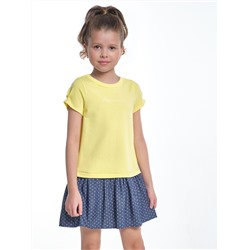 Платье 22-3017 желтый/горошек