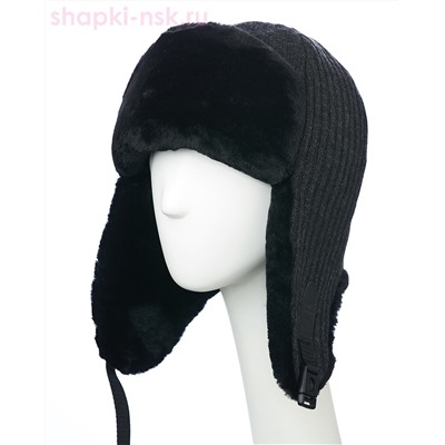 F 474 Ушанка мужская искуственный мех (60-61)