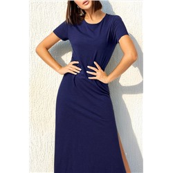 Однотонное женское платье-футболка Happyfox