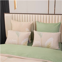 Комплект постельного белья Люкс Сатин 100% хлопок на резинке AR363