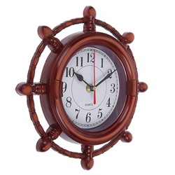 Часы настенные, серия: Море, "Мореплаватель", плавный ход, d=15 см, 24 х 24 см
