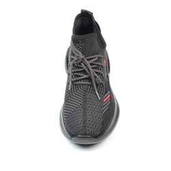 HA103-3 BLACK/RED Кроссовки летние мужские (текстиль) размер