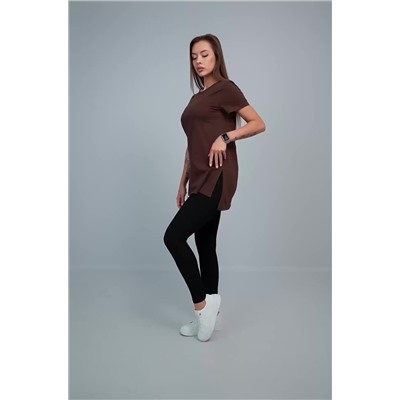 Женская удлиненная футболка с разрезами Happyfox