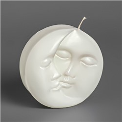 Свеча фигурная "Солнце и луна", 6х1,5 см, белая