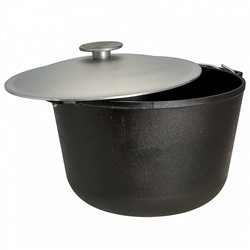 Казан чугунный походный 12 л с алюминиевой крышкой 320 мм "Туризм" 1512-6