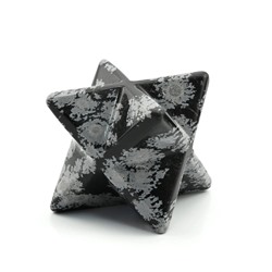 Меркаба из обсидиана снежного 53*39*65мм