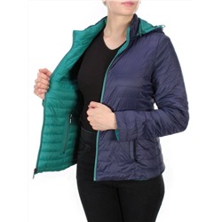 9313 TURQUOISE/BLUE Куртка демисезонная двухсторонняя женская RIKA (100 гр. синтепон) размер 42 российский