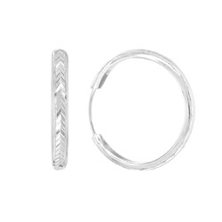 Серьги из серебра без вставки, ТРКШ-3-2,0 а/г