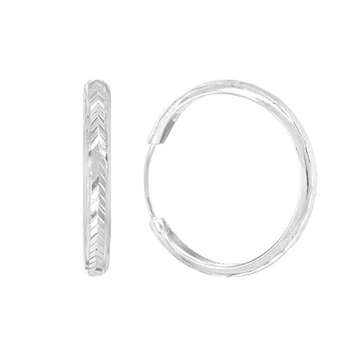 Серьги из серебра без вставки, ТРКШ-3-2,0 а/г