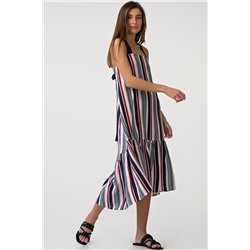 Сарафан летний в полоску на белом