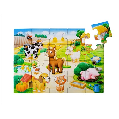 Пазл First Puzzle «Кто живет в деревне» (20 элементов) Baby Toys