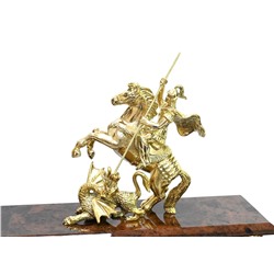 Настольный набор из обсидиана "Георгий Победоносец" 950*340*335мм