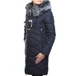 AZ1819HM Пальто женское зимнее (холоффайбер, натуральный мех чернобурки) размер S (42 российский)