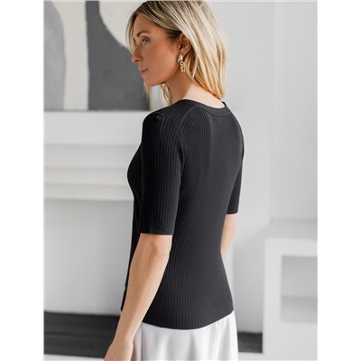 Джемпер тонкой вязки из вискозы с нейлоном