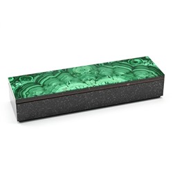 Подарочный футляр для ручки из малахита 172*42*33мм