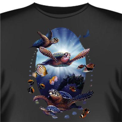 Футболка Art_Brands «Turtles In Light» (Морские черепахи в свете, 08170)