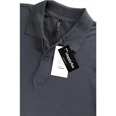 Мужской базовый лонгслив-поло Happyfox