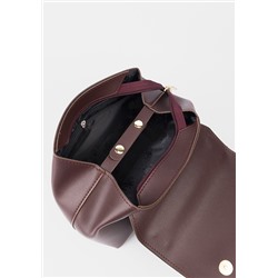 Сумка бордовая с широким ремнем №1530