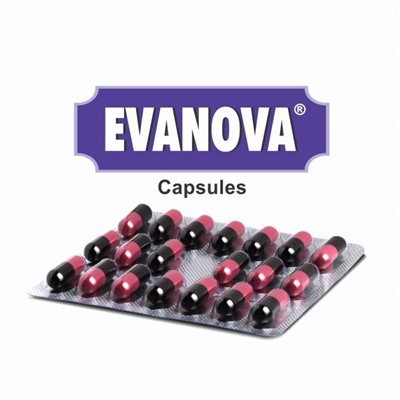EVANOVA capsules, Charak (ЕВАНОВА (Эванова), капсулы для женщин в климактерический период, Чарак), 20 капс.