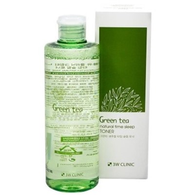 3W CLINIC Тонер ночной д/лица с экстр.зел.чая  Green tea Natural Sleep Toner 300мл АКЦИЯ! СКИДКА 50%