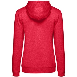 Толстовка с капюшоном женская Hoodie, красный меланж