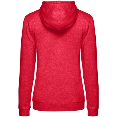 Толстовка с капюшоном женская Hoodie, красный меланж