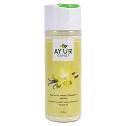 Ayurvedic Herbal Shampoo VANILLA, Ayur Ganga (Аюрведический хербал шампунь ВАНИЛЬ), 200 мл.