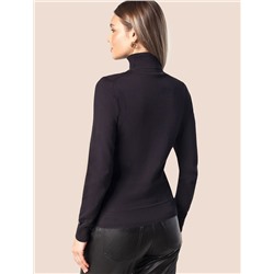 Водолазка тонкой вязки из хлопка с нейлоном