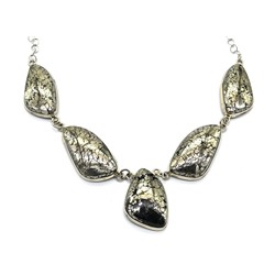 Колье из пирита "Грация", 56см.