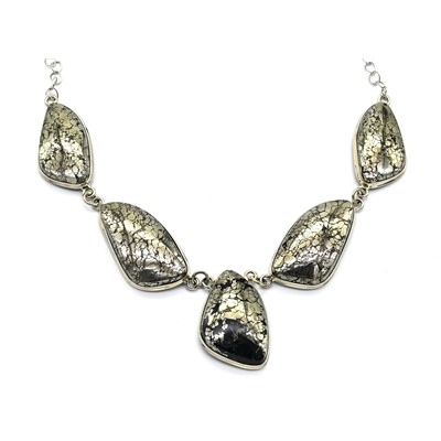 Колье из пирита "Грация", 56см.